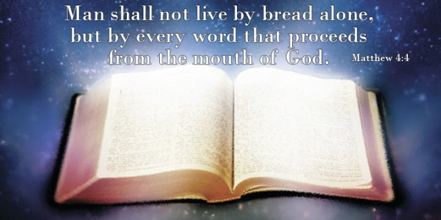 not live by bread alone
